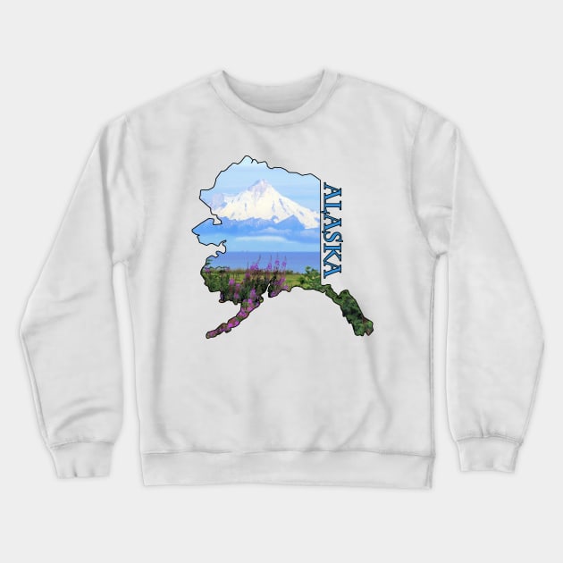 State of Alaska Outline Crewneck Sweatshirt by gorff
